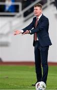 14 October 2020; Republic of Ireland manager Stephen Kenny during the UEFA Nations League B match between Finland and Republic of Ireland at Helsingin Olympiastadion in Helsinki, Finland. Photo by Jussi Eskola/Sportsfile