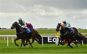 15 October 2020; Pretty Rebel, left, with Shane Foley up, on their way to winning the Equilux Works Or Your Money Back Handicap DIV I at The Curragh Racecourse in Kildare. Photo by Seb Daly/Sportsfile