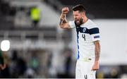 14 October 2020; Joona Toivio of Finland celebrates following the UEFA Nations League B match between Finland and Republic of Ireland at Helsingin Olympiastadion in Helsinki, Finland. Photo by Mauri Fordblom/Sportsfile