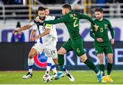 14 October 2020; Matt Doherty of Republic of Ireland in action against Tim Sparv of Finland during the UEFA Nations League B match between Finland and Republic of Ireland at Helsingin Olympiastadion in Helsinki, Finland. Photo by Mauri Fordblom/Sportsfile