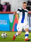 14 October 2020; Ilmari Niskanenof Finland during the UEFA Nations League B match between Finland and Republic of Ireland at Helsingin Olympiastadion in Helsinki, Finland. Photo by Mauri Fordblom/Sportsfile