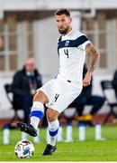 14 October 2020; Joona Toivio of Finland during the UEFA Nations League B match between Finland and Republic of Ireland at Helsingin Olympiastadion in Helsinki, Finland. Photo by Mauri Fordblom/Sportsfile
