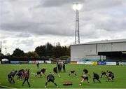 16 October 2020; A General view of Bohemians players warming up prior to the SSE Airtricity League Premier Division match between Dundalk and Bohemians at Oriel Park in Dundalk, Louth. Photo by Harry Murphy/Sportsfile