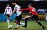 16 October 2020; Patrick Hoban of Dundalk in action against Paddy Kirk of Bohemians during the SSE Airtricity League Premier Division match between Dundalk and Bohemians at Oriel Park in Dundalk, Louth. Photo by Harry Murphy/Sportsfile