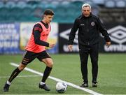 16 October 2020; Bohemians manager Keith Long and Keith Buckley of Bohemians prior to the SSE Airtricity League Premier Division match between Dundalk and Bohemians at Oriel Park in Dundalk, Louth. Photo by Harry Murphy/Sportsfile