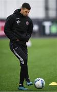 16 October 2020; Danny Mandroiu of Bohemians warms up prior to the SSE Airtricity League Premier Division match between Dundalk and Bohemians at Oriel Park in Dundalk, Louth. Photo by Harry Murphy/Sportsfile