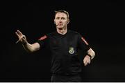 16 October 2020; Referee Damien MacGraith during the SSE Airtricity League Premier Division match between Dundalk and Bohemians at Oriel Park in Dundalk, Louth. Photo by Harry Murphy/Sportsfile