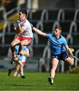 17 October 2020; Darragh Canavan of Tyrone in action against Josh Bannon of Dublin during the EirGrid GAA Football All-Ireland U20 Championship Semi-Final match between Dublin and Tyrone at Kingspan Breffni Park in Cavan. Photo by David Fitzgerald/Sportsfile