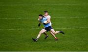 17 October 2020; Seán Foran of Dublin in action against Matthew Murnaghan of Tyrone during the EirGrid GAA Football All-Ireland U20 Championship Semi-Final match between Dublin and Tyrone at Kingspan Breffni Park in Cavan. Photo by David Fitzgerald/Sportsfile