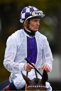 17 October 2020; Jockey Kevin Manning after riding Poetic Flare to victory in the Killavullan Stakes at Leopardstown Racecourse in Dublin. Photo by Seb Daly/Sportsfile