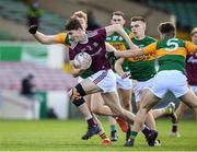 17 October 2020; Matthew Tierney of Galway in action against Luke Brosnan,left, and Alan Dineen of Kerry during the EirGrid GAA Football All-Ireland U20 Championship Semi-Final match between Kerry and Galway at the LIT Gaelic Grounds in Limerick. Photo by Matt Browne/Sportsfile