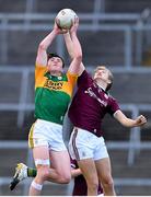 17 October 2020; Michael O'Gara of Kerry in action against Cian Hernon of Galway during the EirGrid GAA Football All-Ireland U20 Championship Semi-Final match between Kerry and Galway at the LIT Gaelic Grounds in Limerick. Photo by Matt Browne/Sportsfile
