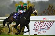 17 October 2020; Haparanda, with Andrew Slattery up, on their way to winning the Retro Drive In Movies At Leopardstown October Handicap at Leopardstown Racecourse in Dublin. Photo by Seb Daly/Sportsfile