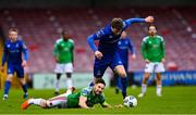 17 October 2020; Will Fitzgerald of Waterford in action against Gearóid Morrissey of Cork City during the SSE Airtricity League Premier Division match between Cork City and Waterford at Turners Cross in Cork. Photo by Eóin Noonan/Sportsfile