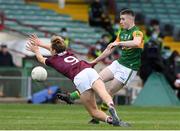 17 October 2020; Eddie Horan of Kerry in action against Cian Hernon of Galway during the EirGrid GAA Football All-Ireland U20 Championship Semi-Final match between Kerry and Galway at the LIT Gaelic Grounds in Limerick. Photo by Matt Browne/Sportsfile