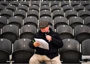 17 October 2020;  Páirc Ui Chaoimh stadium announcer Peter Dennehy during the Allianz Football League Division 3 Round 6 match between Cork and Louth at Páirc Ui Chaoimh in Cork. Photo by Harry Murphy/Sportsfile