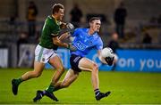 17 October 2020; Brian Fenton of Dublin is tackled by Ronan Jones of Meath during the Allianz Football League Division 1 Round 6 match between Dublin and Meath at Parnell Park in Dublin. Photo by Brendan Moran/Sportsfile