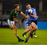 17 October 2020; Brian Fenton of Dublin is tackled by Ronan Jones of Meath during the Allianz Football League Division 1 Round 6 match between Dublin and Meath at Parnell Park in Dublin. Photo by Brendan Moran/Sportsfile