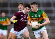 17 October 2020; Eddie Horan of Kerry in action against Jason Reilly of Galway during the EirGrid GAA Football All-Ireland U20 Championship Semi-Final match between Kerry and Galway at the LIT Gaelic Grounds in Limerick. Photo by Matt Browne/Sportsfile