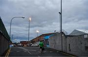 17 October 2020; A Meath player walks to the stadium prior to the Allianz Football League Division 1 Round 6 match between Dublin and Meath at Parnell Park in Dublin. Photo by Brendan Moran/Sportsfile