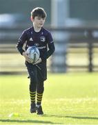 18 October 2020; Charlie Lord during Ashbourne RFC Minis rugby training at Ashbourne RFC in Ashbourne, Meath. Photo by Piaras Ó Mídheach/Sportsfile