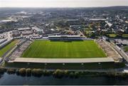 18 October 2020; A aerial view of Cusack Park prior to the Allianz Football League Division 2 Round 6 match between Clare and Fermanagh at Cusack Park in Ennis, Clare. Photo by Diarmuid Greene/Sportsfile