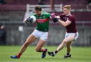 18 October 2020; Aidan O'Shea of Mayo and Séan Andy Ó Ceallaigh of Galway during the Allianz Football League Division 1 Round 6 match between Galway and Mayo at Tuam Stadium in Tuam, Galway. Photo by Ramsey Cardy/Sportsfile