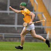 18 October 2020; Conor McCann of Antrim celebrates after scoring a goal against Kerry during the Allianz Hurling League Division 2A Final match between Antrim and Kerry at Bord na Mona O'Connor Park in Tullamore, Offaly. Photo by Matt Browne/Sportsfile