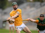 18 October 2020; James McNaughton of Antrim in action against James O'Connor of Kerry during the Allianz Hurling League Division 2A Final match between Antrim and Kerry at Bord na Mona O'Connor Park in Tullamore, Offaly. Photo by Matt Browne/Sportsfile
