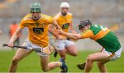 18 October 2020; James McNaughton of Antrim in action against James O'Connor of Kerry during the Allianz Hurling League Division 2A Final match between Antrim and Kerry at Bord na Mona O'Connor Park in Tullamore, Offaly. Photo by Matt Browne/Sportsfile