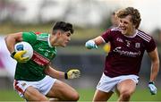 18 October 2020; Tommy Conroy of Mayo and Conor Campbell of Galway during the Allianz Football League Division 1 Round 6 match between Galway and Mayo at Tuam Stadium in Tuam, Galway. Photo by Ramsey Cardy/Sportsfile