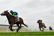 18 October 2020; Wood Ranger, left, with Nathan Crosse up, on their way to winning the Foran Equine Irish EBF Nursery Handicap at Naas Racecourse in Naas, Kildare. Photo by Seb Daly/Sportsfile