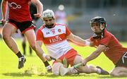 18 October 2020; Cormac O'Doherty of Derry in action against Tom Murray of Down during the Allianz Hurling League Division 2B Final match between Down and Derry at the Athletic Grounds in Armagh. Photo by Sam Barnes/Sportsfile