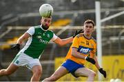 18 October 2020; James McMahon of Fermanagh in action against Joe McGann of Clare during the Allianz Football League Division 2 Round 6 match between Clare and Fermanagh at Cusack Park in Ennis, Clare. Photo by Diarmuid Greene/Sportsfile