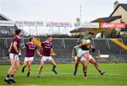 18 October 2020; Aidan O'Shea of Mayo is tackled by Cillian McDaid of Galway during the Allianz Football League Division 1 Round 6 match between Galway and Mayo at Tuam Stadium in Tuam, Galway. Photo by Ramsey Cardy/Sportsfile