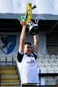 18 October 2020; Sligo captain Niall Feehily lifts the trophy following the Allianz Hurling League Division 3B Final match between Sligo and Leitrim at the Connacht Centre of Excellence in Bekan, Mayo. Photo by Harry Murphy/Sportsfile