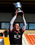 18 October 2020; Stephen Keith of Down lifts the cup following the Allianz Hurling League Division 2B Final match between Down and Derry at the Athletic Grounds in Armagh. Photo by Sam Barnes/Sportsfile