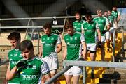 18 October 2020; The Fermanagh team make their way out onto the pitch for the second half of the Allianz Football League Division 2 Round 6 match between Clare and Fermanagh at Cusack Park in Ennis, Clare. Photo by Diarmuid Greene/Sportsfile