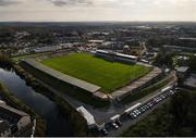 18 October 2020; An aerial view of Cusack Park prior to the Allianz Football League Division 2 Round 6 match between Clare and Fermanagh at Cusack Park in Ennis, Clare. Photo by Diarmuid Greene/Sportsfile