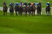 18 October 2020; Parent's Prayer, with Ben Martin Coen up, centre with brown hat, leads the field on their way to winning the Irish Stallion Farms EBF Garnet Stakes at Naas Racecourse in Naas, Kildare. Photo by Seb Daly/Sportsfile