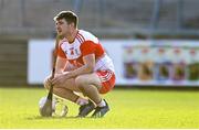 18 October 2020; Darragh Cartin of Derry dejected following the Allianz Hurling League Division 2B Final match between Down and Derry at the Athletic Grounds in Armagh. Photo by Sam Barnes/Sportsfile