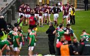 18 October 2020; Both teams during the water break in the Allianz Football League Division 1 Round 6 match between Galway and Mayo at Tuam Stadium in Tuam, Galway. Photo by Ramsey Cardy/Sportsfile
