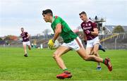 18 October 2020; Tommy Conroy of Mayo and Jason Leonard of Galway during the Allianz Football League Division 1 Round 6 match between Galway and Mayo at Tuam Stadium in Tuam, Galway. Photo by Ramsey Cardy/Sportsfile