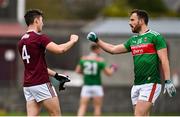 18 October 2020; Johnny Heaney of Galway and Darren Coen of Mayo following the Allianz Football League Division 1 Round 6 match between Galway and Mayo at Tuam Stadium in Tuam, Galway. Photo by Ramsey Cardy/Sportsfile