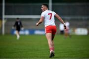 18 October 2020; Michael McKernan of Tyrone celebrates after kicking a point during the Allianz Football League Division 1 Round 6 match between Donegal and Tyrone at MacCumhail Park in Ballybofey, Donegal. Photo by David Fitzgerald/Sportsfile
