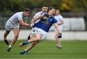 18 October 2020; Gearóid McKiernan of Cavan has his jersey pulled by Shea Ryan of Kildare during the Allianz Football League Division 2 Round 6 match between Kildare and Cavan at St Conleth's Park in Newbridge, Kildare. Photo by Piaras Ó Mídheach/Sportsfile