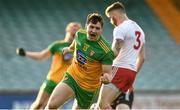 18 October 2020; Jamie Brennan of Donegal celebrates after scoring his side's second goal during the Allianz Football League Division 1 Round 6 match between Donegal and Tyrone at MacCumhail Park in Ballybofey, Donegal. Photo by David Fitzgerald/Sportsfile