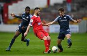 18 October 2020; Ryan Brennan of Shelbourne in action against Niall Morahan of Sligo Rovers, right, during the SSE Airtricity League Premier Division match between Shelbourne and Sligo Rovers at Tolka Park in Dublin. Photo by Seb Daly/Sportsfile