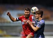 18 October 2020; Gary Deegan of Shelbourne in action against Niall Morahan of Sligo Rovers during the SSE Airtricity League Premier Division match between Shelbourne and Sligo Rovers at Tolka Park in Dublin. Photo by Seb Daly/Sportsfile
