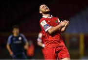 18 October 2020; Ryan Brennan of Shelbourne during the SSE Airtricity League Premier Division match between Shelbourne and Sligo Rovers at Tolka Park in Dublin. Photo by Seb Daly/Sportsfile